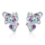 Picture of Wholesale Platinum Plated Purple Dangle Earrings with No-Risk Return