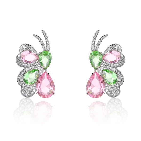 Picture of Fast Selling Pink Cubic Zirconia Dangle Earrings from Editor Picks