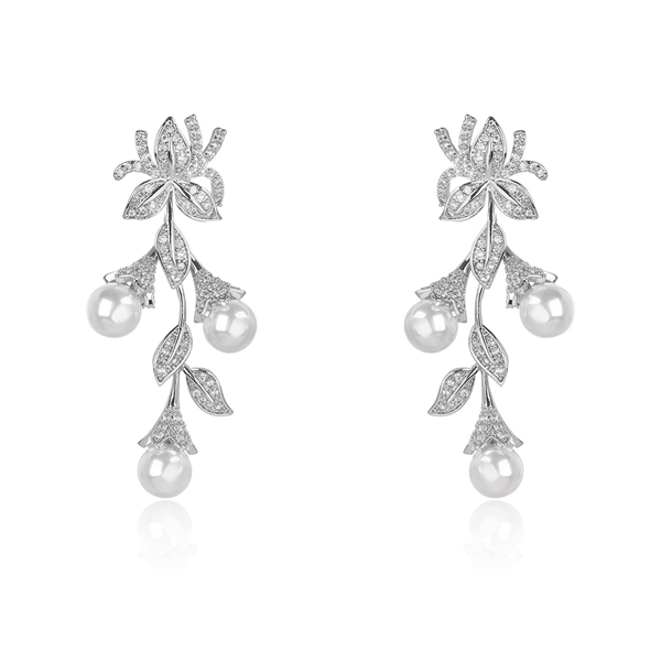 Picture of Impressive White Luxury Dangle Earrings from Certified Factory