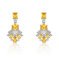 Picture of Fast Selling Yellow Big Dangle Earrings For Your Occasions