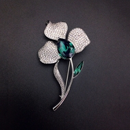 Show details for Copper or Brass Swarovski Element Brooche in Bulk