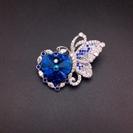 Show details for Fashion Swarovski Element Copper or Brass Brooche