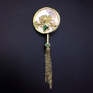 Show details for Purchase Gold Plated Copper or Brass Brooche Direct from Factory