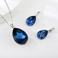Show details for Fast Selling Blue Swarovski Element 2 Piece Jewelry Set For Your Occasions