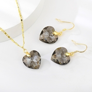 Show details for Love & Heart Copper or Brass 2 Piece Jewelry Set with No-Risk Refund