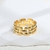 Picture of Designer Gold Plated Copper or Brass Fashion Ring with Easy Return