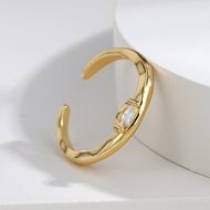 Picture of Bulk Gold Plated Small Adjustable Ring with Speedy Delivery