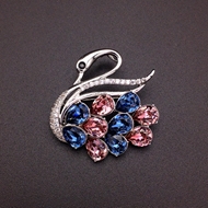 Show details for Reasonably Priced Platinum Plated Colorful Brooche in Exclusive Design