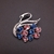 Picture of Reasonably Priced Platinum Plated Colorful Brooche in Exclusive Design