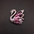 Picture of Distinctive Pink swan Brooche Factory Supply