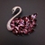 Picture of Buy Platinum Plated Red Brooche in Flattering Style
