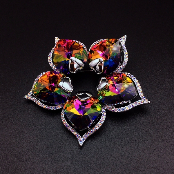 Picture of New Season Colorful Flower Brooche with Low Cost