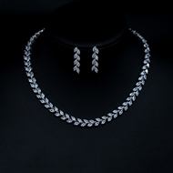 Show details for Copper or Brass Cubic Zirconia 2 Piece Jewelry Set at Super Low Price