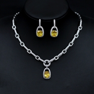 Show details for Featured Yellow Luxury 2 Piece Jewelry Set with Full Guarantee