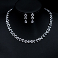Show details for Nice Cubic Zirconia White 2 Piece Jewelry Set