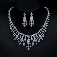 Show details for New Season White Cubic Zirconia 2 Piece Jewelry Set with Full Guarantee