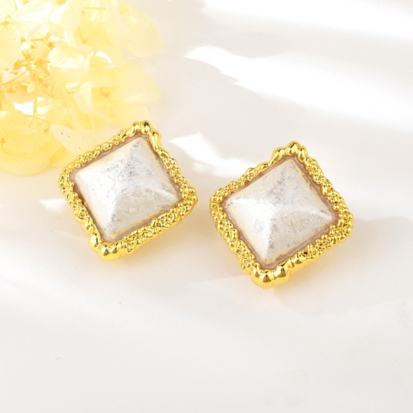 Picture of Popular Big White Big Stud Earrings
