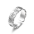 Picture of 999 Sterling Silver Platinum Plated Cuff Bangle in Exclusive Design