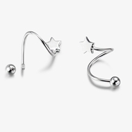 Picture of Affordable Platinum Plated 999 Sterling Silver Small Hoop Earrings Direct from Factory
