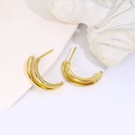 Picture of Copper or Brass Medium Small Hoop Earrings in Flattering Style