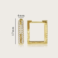 Picture of Trendy Gold Plated White Huggie Earrings with No-Risk Refund
