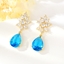 Show details for New Season Blue Cubic Zirconia Dangle Earrings with SGS/ISO Certification