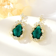 Show details for Luxury Cubic Zirconia Dangle Earrings with Fast Shipping