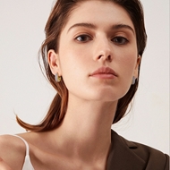 Picture of Copper or Brass Black Huggie Earrings at Unbeatable Price