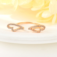 Picture of Different Copper or Brass Rose Gold Plated Fashion Ring with SGS/ISO Certification