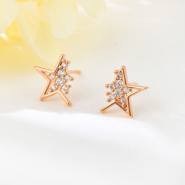 Picture of Recommended Rose Gold Plated Star Stud Earrings from Top Designer