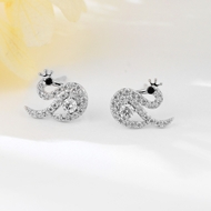 Picture of Delicate swan Stud Earrings in Exclusive Design