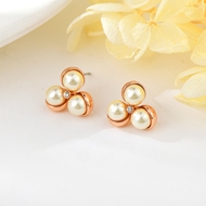Show details for Designer Rose Gold Plated Flower Stud Earrings with No-Risk Return Show details for Designer Rose Gold Plated Flower Stud Earrings with No-Risk Return