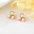 Picture of Designer Rose Gold Plated Flower Stud Earrings with No-Risk Return
