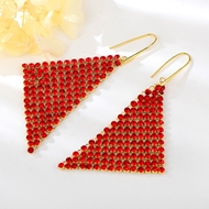 Show details for Staple Swarovski Element Gold Plated Dangle Earrings