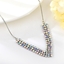 Show details for Unique Swarovski Element White Short Statement Necklace