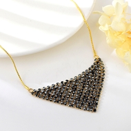 Show details for Recommended Black Gold Plated Short Statement Necklace in Bulk