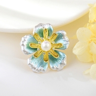 Show details for Delicate Cubic Zirconia Copper or Brass Brooche