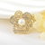 Picture of Hypoallergenic Gold Plated Flower Brooche Factory Supply