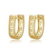 Picture of Delicate Gold Plated Huggie Earrings for Female