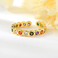 Show details for Delicate Gold Plated Adjustable Ring with Fast Shipping
