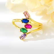 Show details for Featured Colorful Cubic Zirconia Adjustable Ring with Full Guarantee