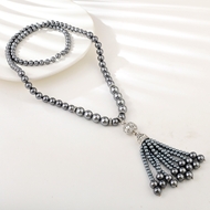 Show details for Purchase Platinum Plated Cubic Zirconia Y Necklace Exclusive Online