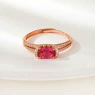 Picture of Fashionable Small Pink Adjustable Ring