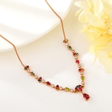 Show details for Fashion Colorful 925 Sterling Silver Pendant Necklace