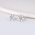 Picture of Featured White Platinum Plated Big Stud Earrings with Full Guarantee