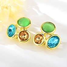 Show details for Zinc Alloy Colorful Dangle Earrings in Flattering Style