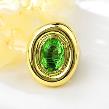 Show details for New Artificial Crystal Zinc Alloy Fashion Ring