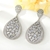 Picture of Recommended White Platinum Plated Dangle Earrings with Member Discount
