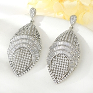 Show details for Filigree Big Copper or Brass Dangle Earrings