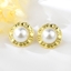Show details for Hypoallergenic Gold Plated Classic Big Stud Earrings with Easy Return
